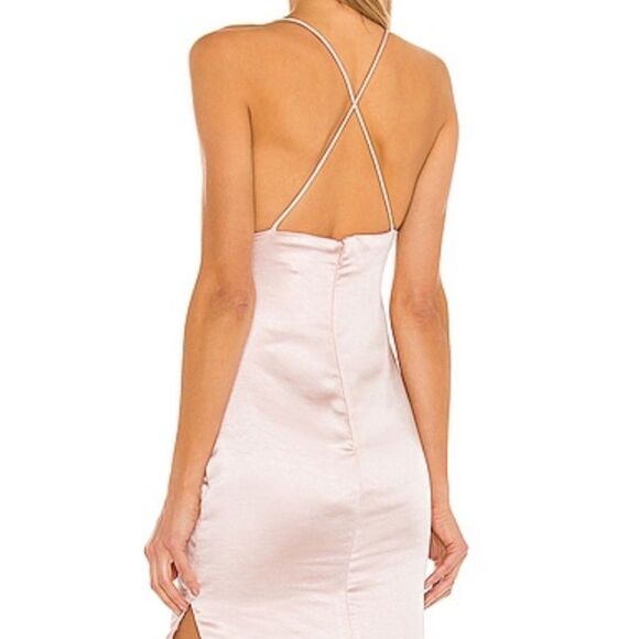 Superdown drape midi dress in blush - Picture 4 of 12